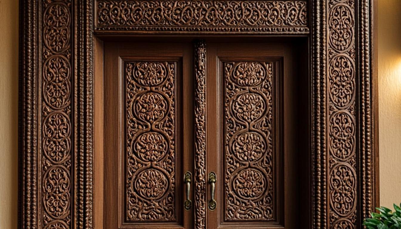 باب خشبي فاخر